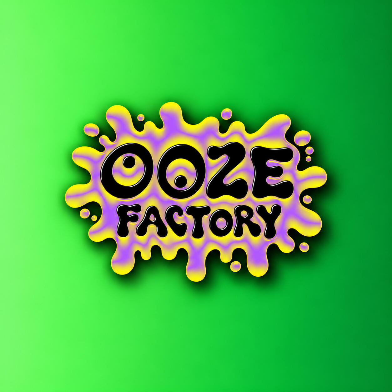 Ooze Factory Ooze Factory logo on green gradient background